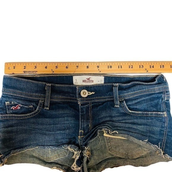 Hollister Skimpy Blue Jeans shorts Sz 5 - Picture 4 of 6